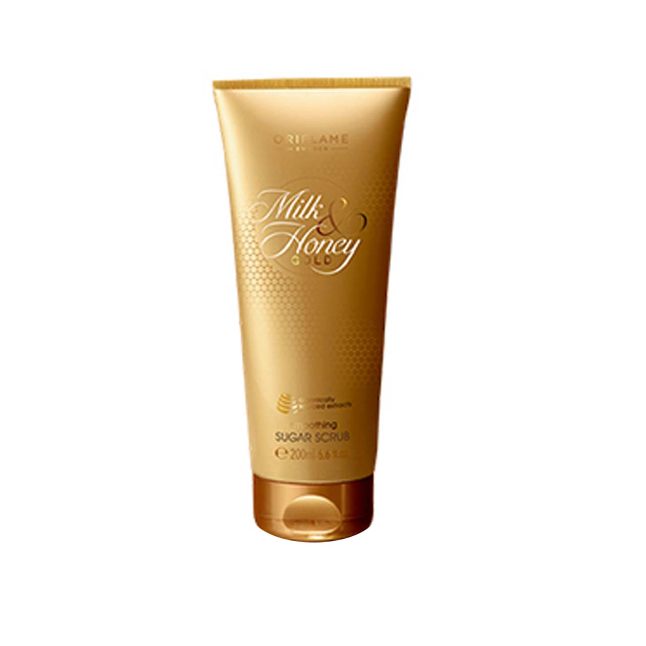 اسکراب بدن اوریفلیم مدل milk honey gold smoothing sugar حجم 200 میلی لیتر