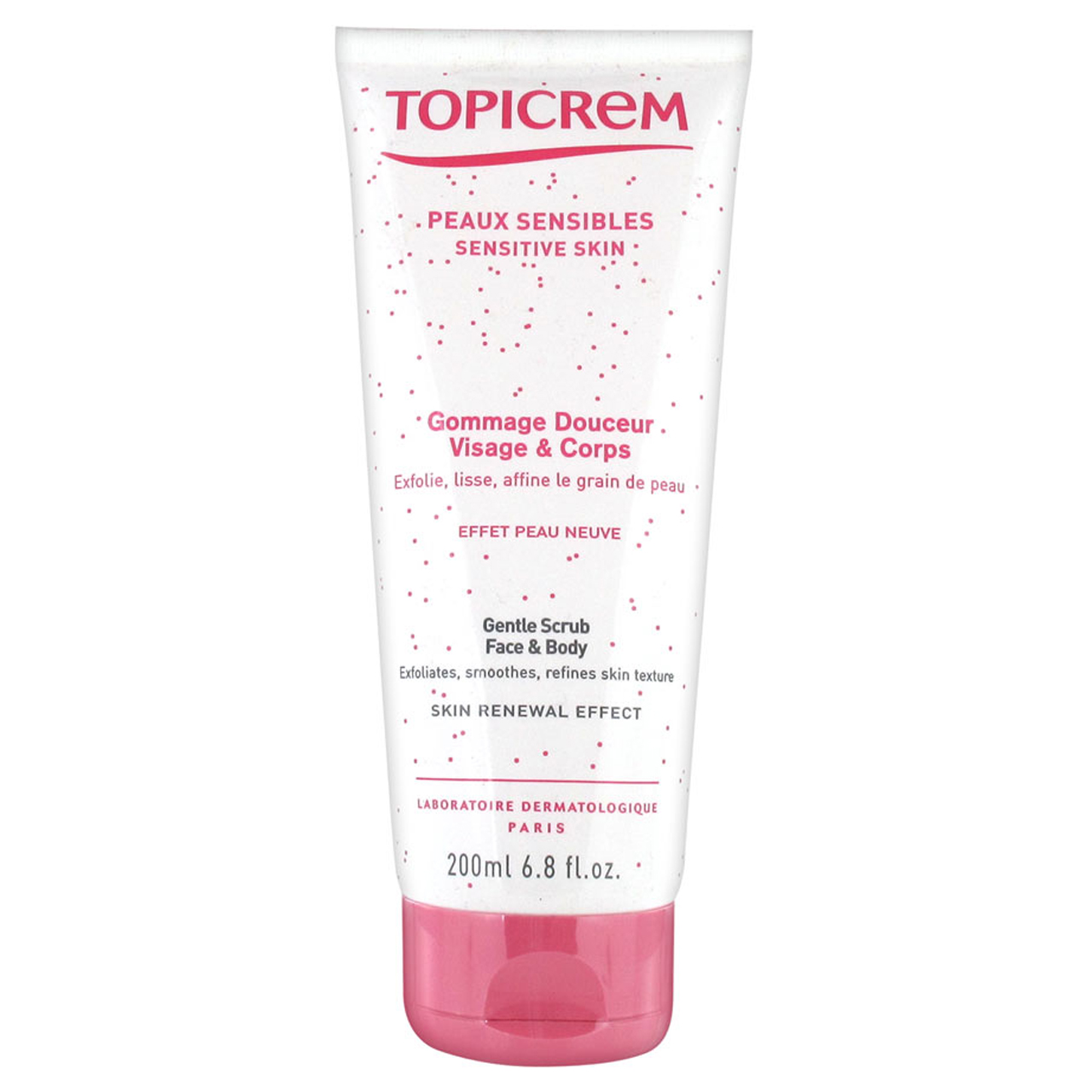 اسکراب بدن و صورت تاپی کرم مدل gentle scrub حجم 200 میلی لیتر