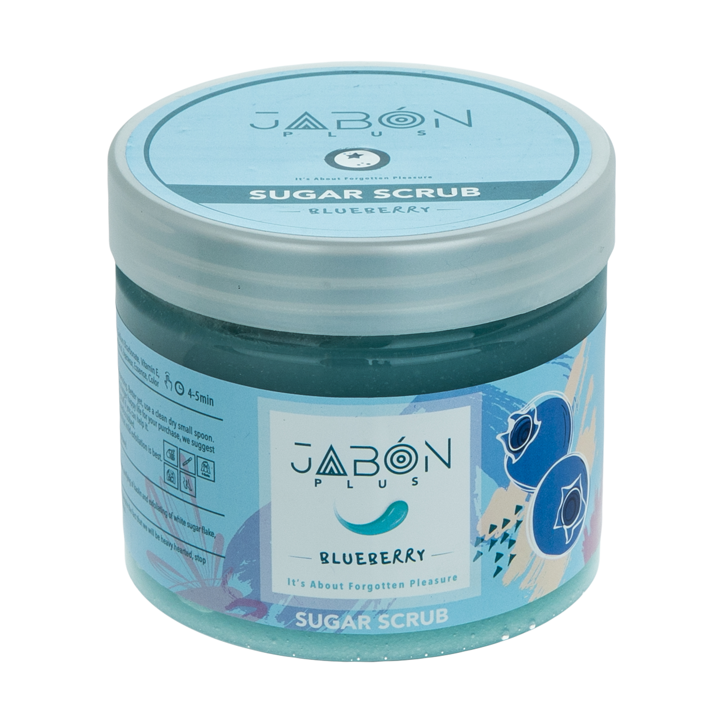 اسکراب شکری لایه بردار پوست ژبن پلاس مدل blueberry وزن 450 گرم