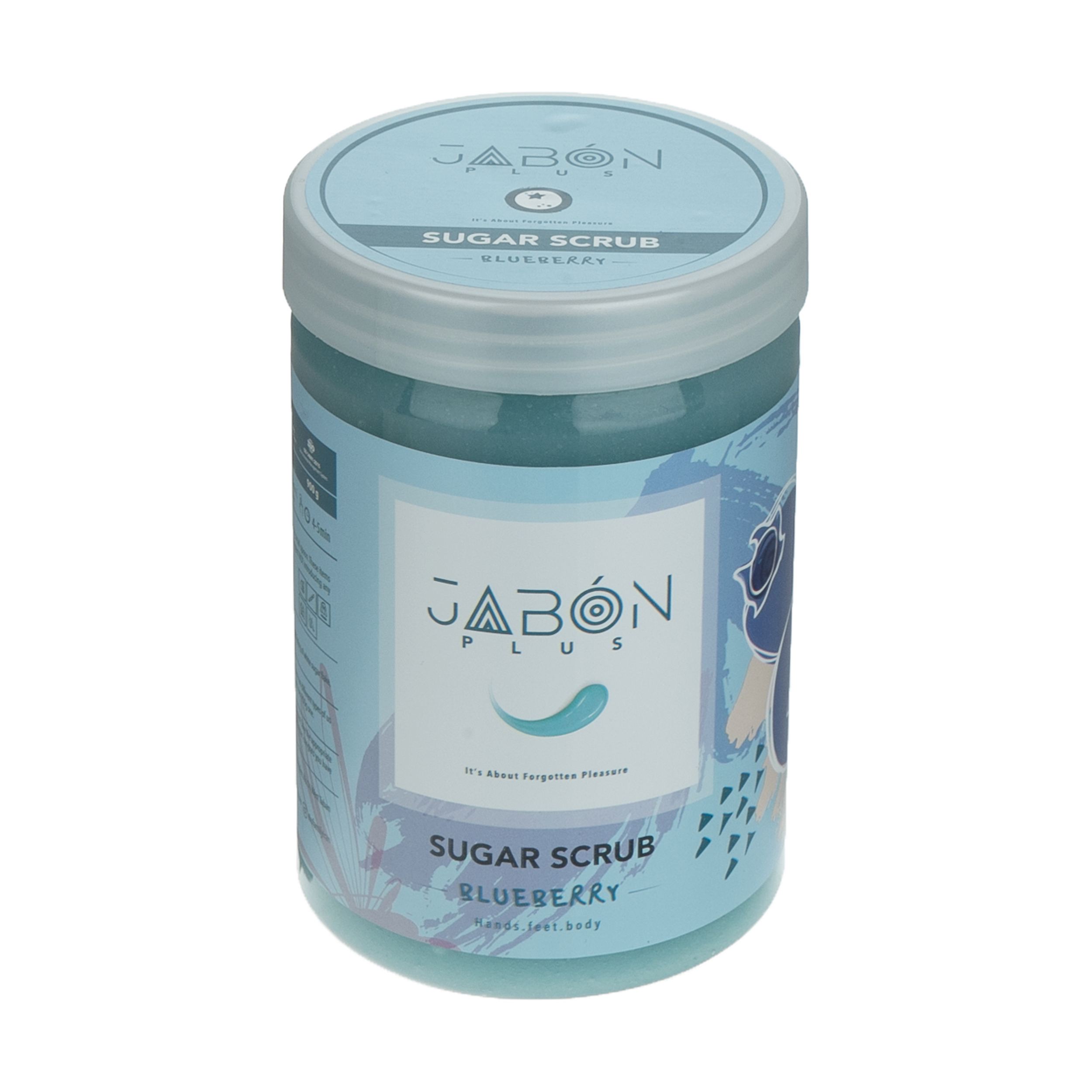 اسکراب شکری لایه بردار پوست ژبن پلاس مدل blueberry وزن 900 گرم