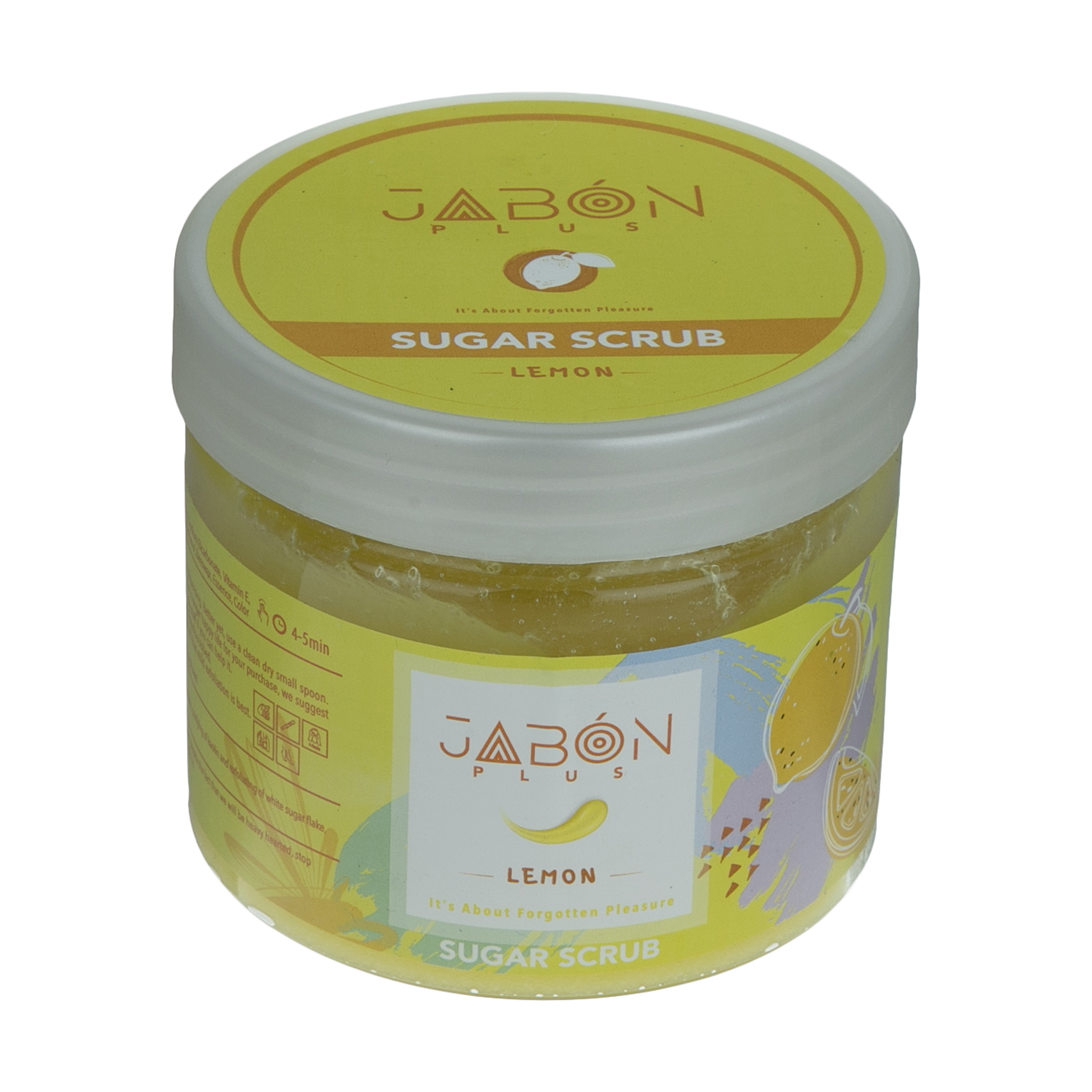 اسکراب شکری لایه بردار پوست ژبن پلاس مدل lemon وزن 450 گرم