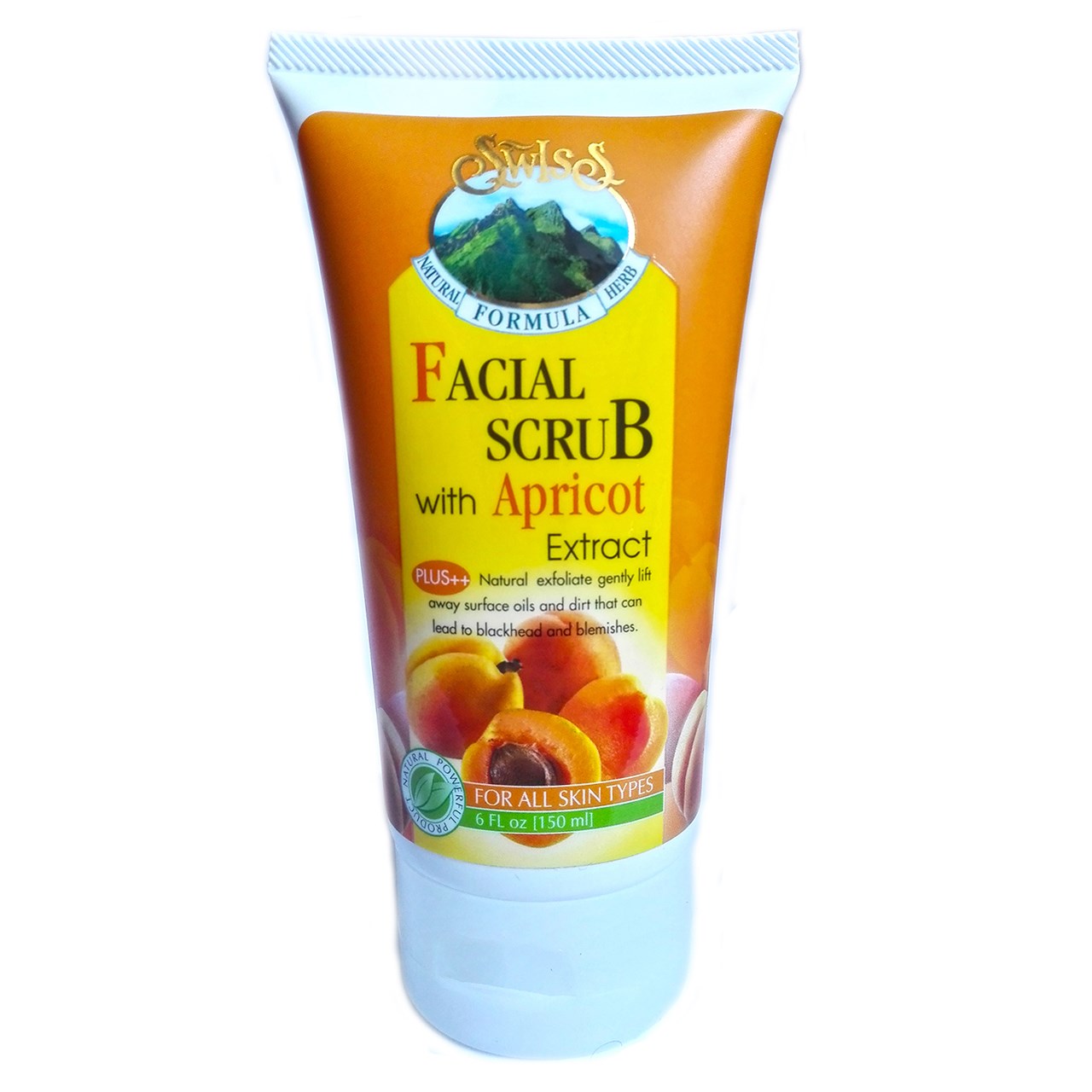 اسکراب صورت سوئیس فورمولا مدل apricot حجم 150 میلی لیتر