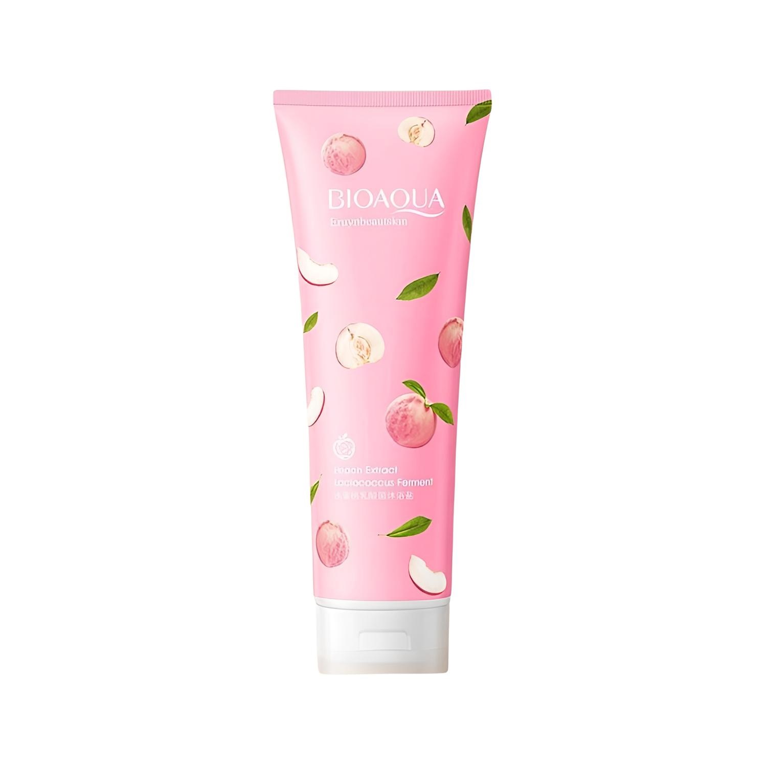 اسکراب لایه بردار بایو آکوا مدل peach extract حجم 250 میلی لیتر