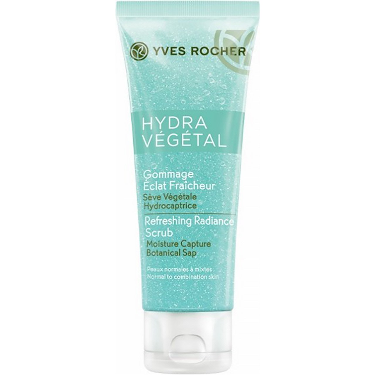 اسکراب لایه بردار صورت ایو روشه سری hydra vegetal حجم 75 میلی لیتر