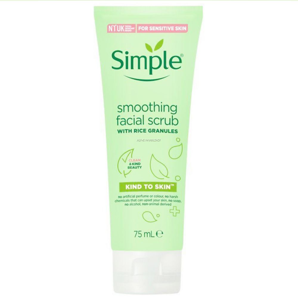 اسکراب لایه بردار پوست سیمپل مدل smoothing حجم 75 میلی لیتر