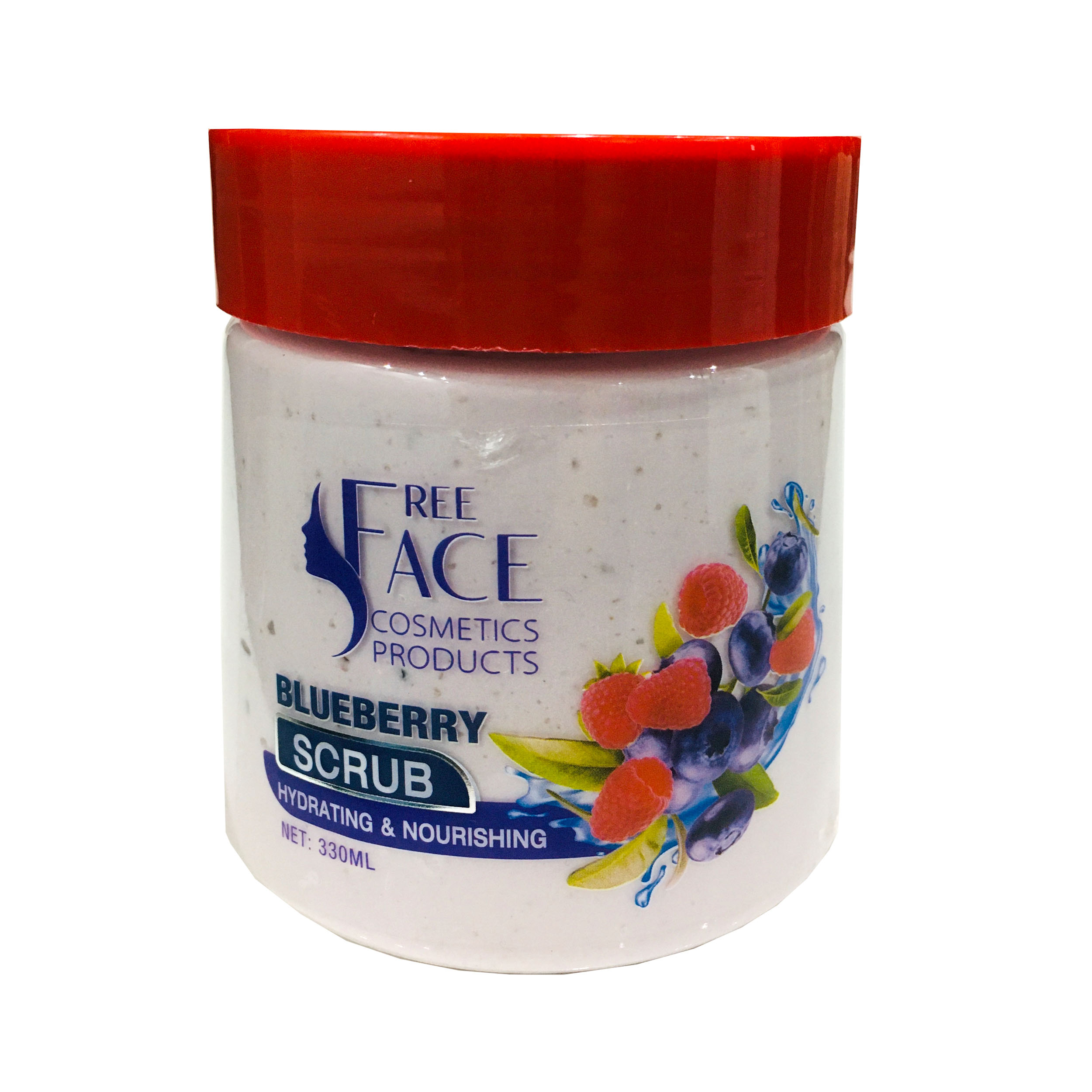 اسکراب لایه بردار پوست فری فیس مدل blueberry حجم 330 میلی لیتر