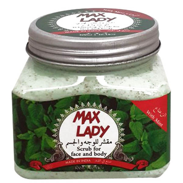 اسکراب لایه بردار پوست مکس لیدی مدب mint حجم 300 میلی لیتر