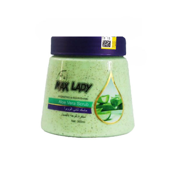 اسکراب لایه بردار پوست مکس لیدی مدل aloe vera حجم 350 میلی لیتر