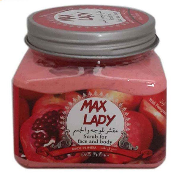 اسکراب لایه بردار پوست مکس لیدی مدل pomegranate حجم 300 میلی لیتر