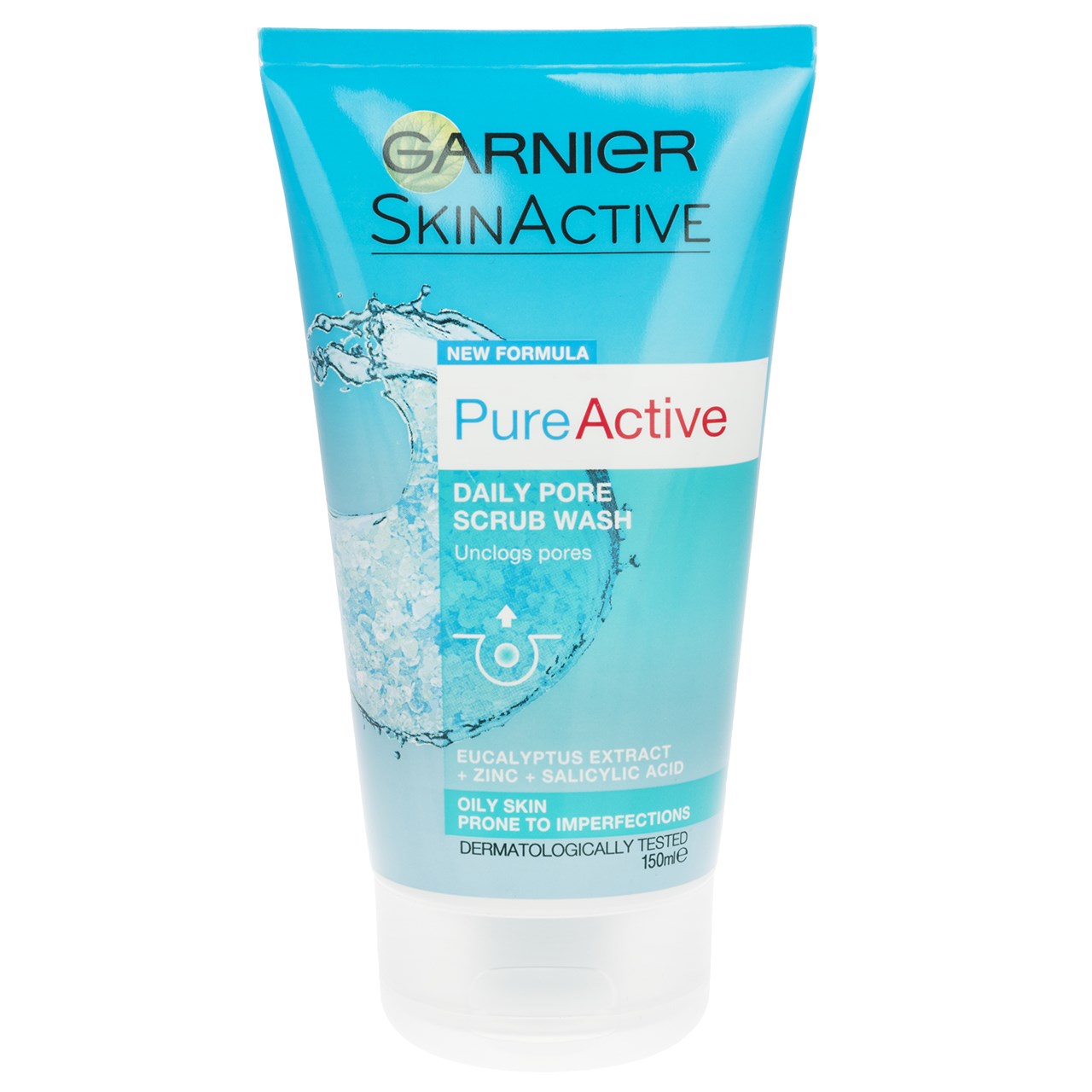 اسکراب لایه بردار پوست گارنیه مدل pure active حجم 150 میلی لیتر