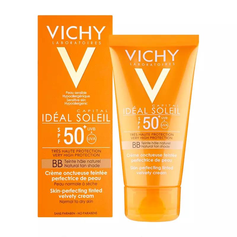 امولسیون ضدآفتاب رنگی ویشی سری ideal soleil مدل dry touch حجم 50 میلی لیتر