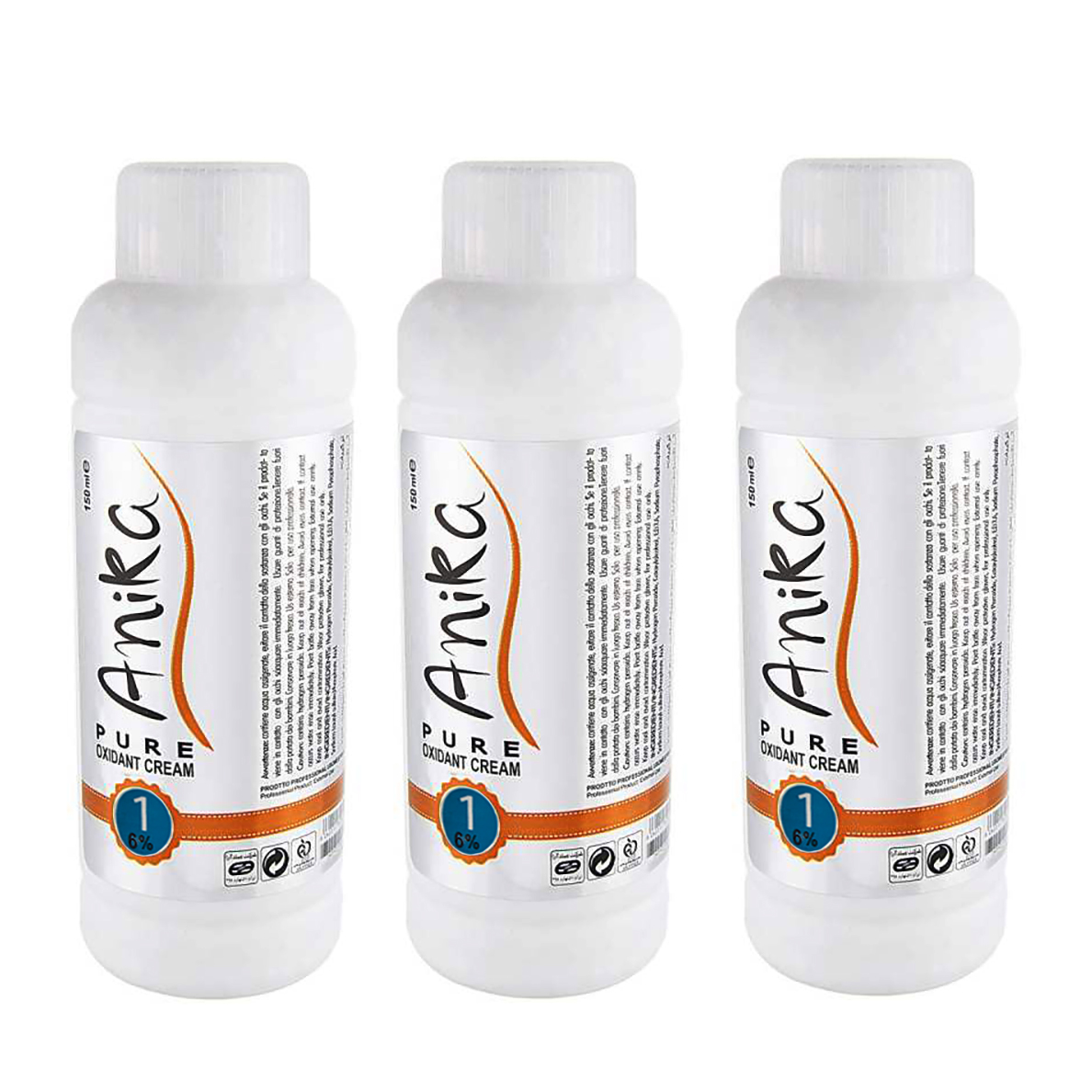اکسیدان آنیکا مدل oxidant cream شش درصدی حجم 150 میلی لیتر بسته 3 عددی