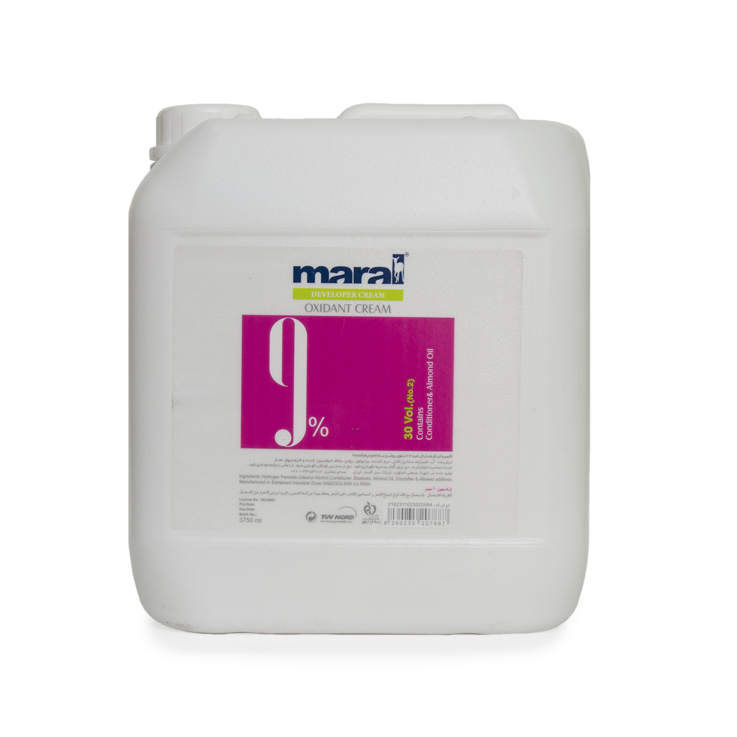 اکسیدان مارال مدل cream نه درصدی حجم 3750 میلی لیتر