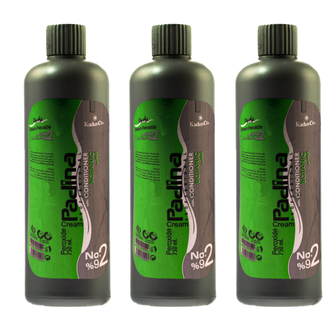 اکسیدان پادینا مدل anti red botanic گیاهی نه درصدی حجم 750 میلی لیتر بسته 3 عددی