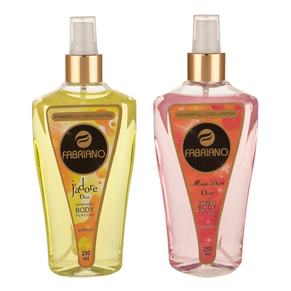 بادی اسپلش زنانه فابریانو مدل miss dior jadore حجم 250 میلی لیتر مجموعه 2 عددی