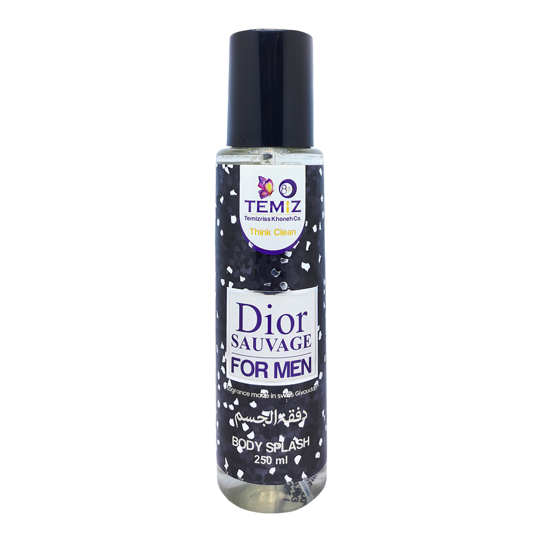بادی اسپلش مردانه تمیز مدل dior sauvage حجم 250 میلی لیتر