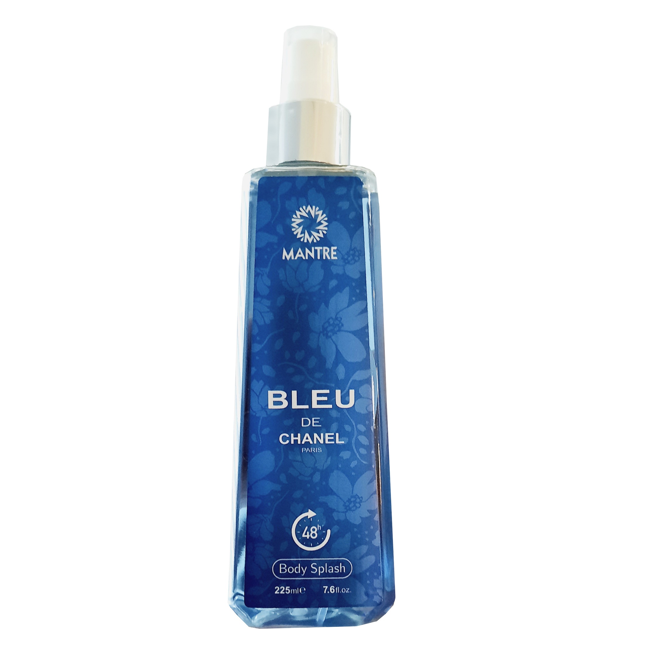 بادی اسپلش مردانه مانتره مدل blue de chanel حجم 225 میلی لیتر
