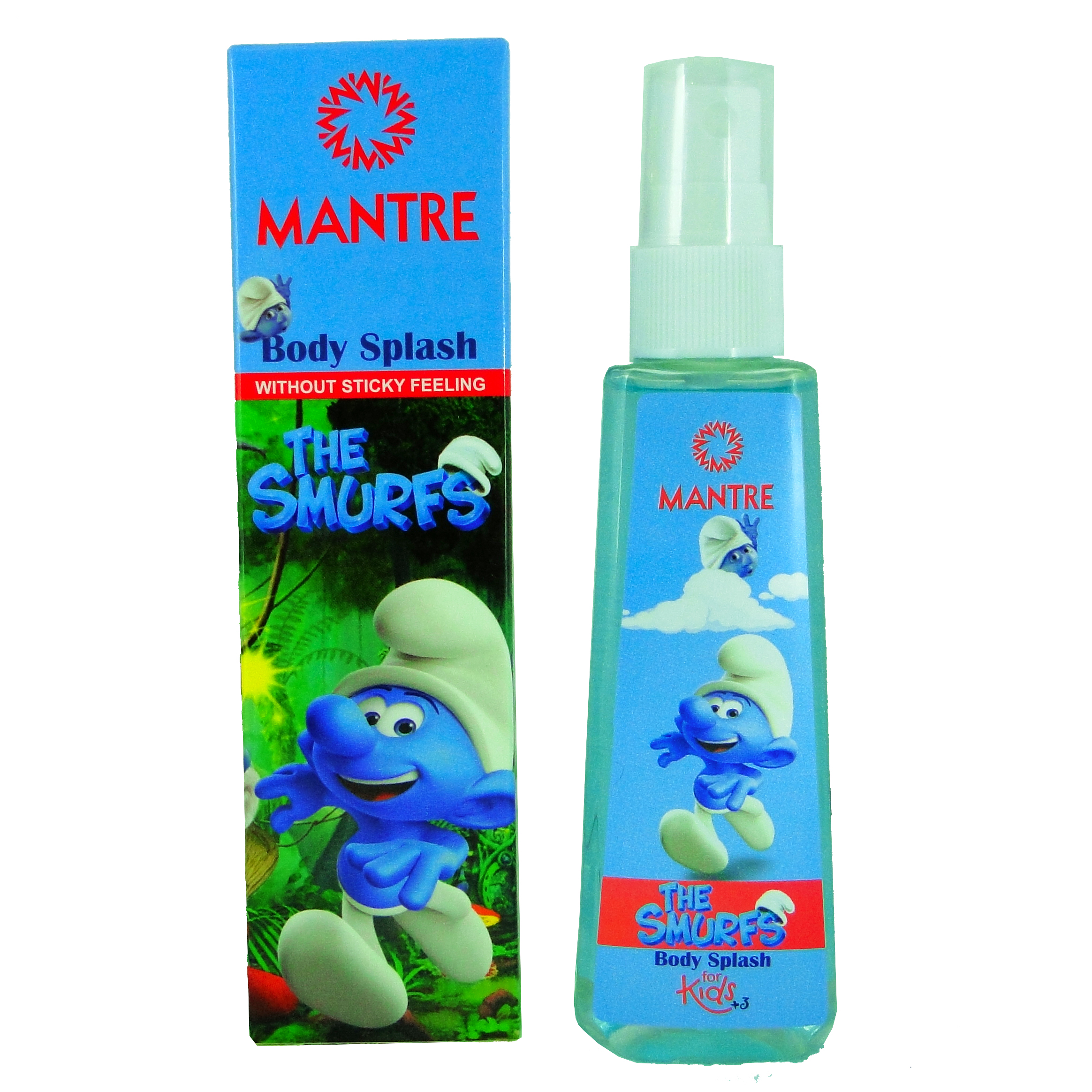 بادی اسپلش کودک مانتره مدل smurfs حجم 80 میلی لیتر