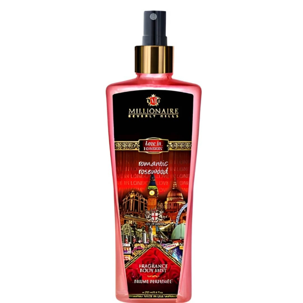 بادی میست میلیونر بورلی هیلز مدل romantic rosewood حجم 250 میلی لیتر