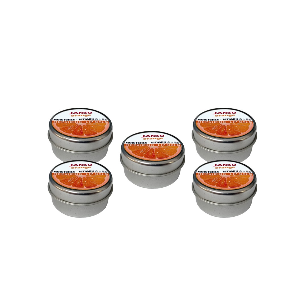 بالم لب مرطوب کننده جانسو مدل orange مجموعه 5 عددی