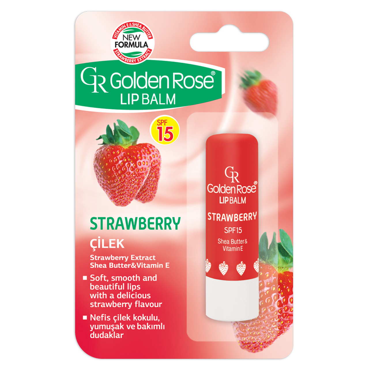 بالم لب گلدن رز مدل fruity shine strawberry حجم 5 میلی لیتر