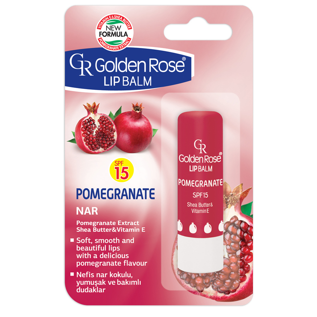بالم لب گلدن رز مدل pomegranate shine حجم 5 میلی لیتر