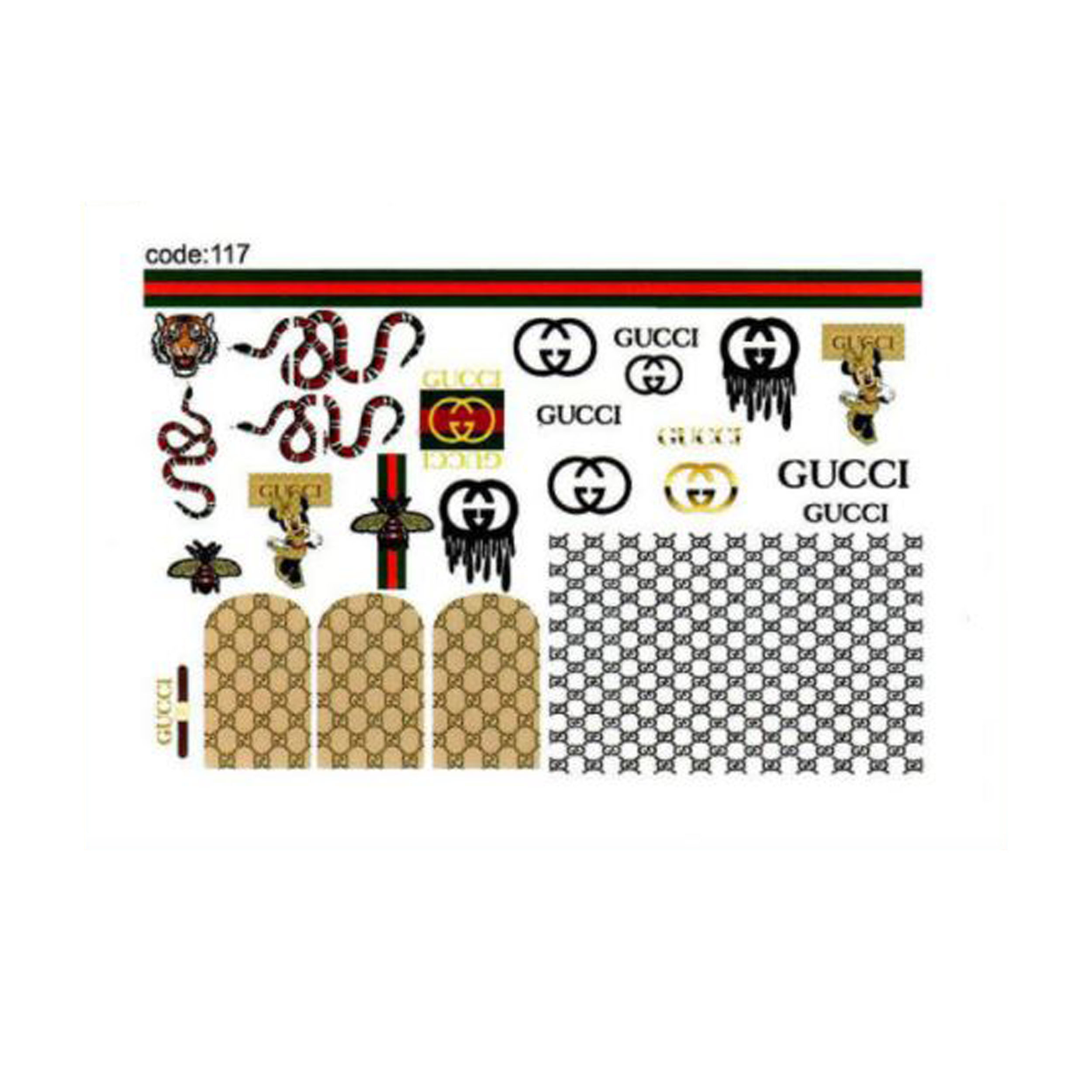 برچسب لنز ناخن کد c 117