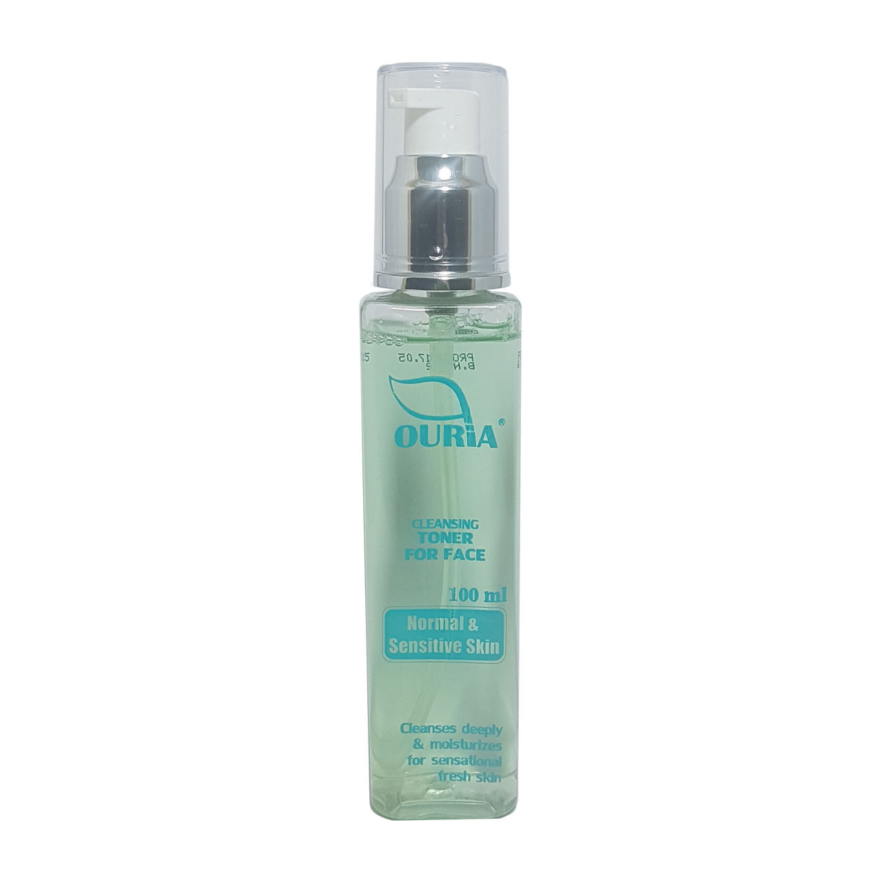 تونر صورت اوریا مدل normal and sensitive skin حجم 100 میلی لیتر