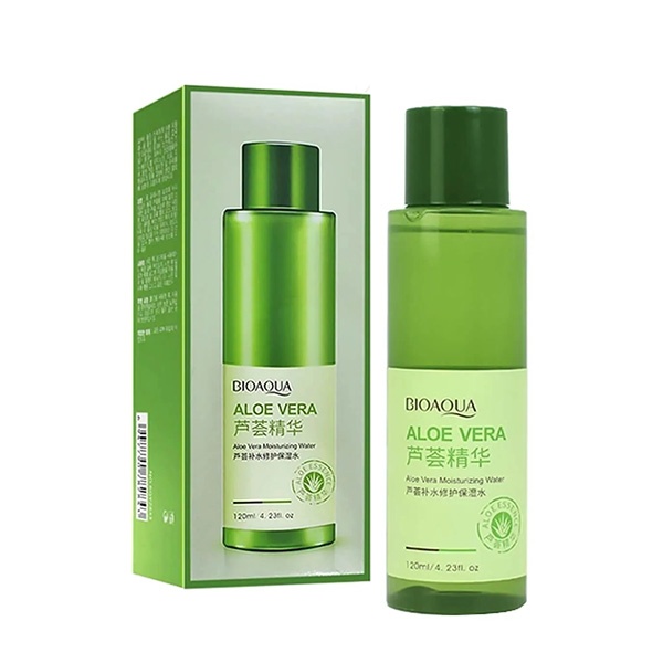 تونر مرطوب کننده بایو آکوا مدل aloe vera حجم 120 میلی لیتر