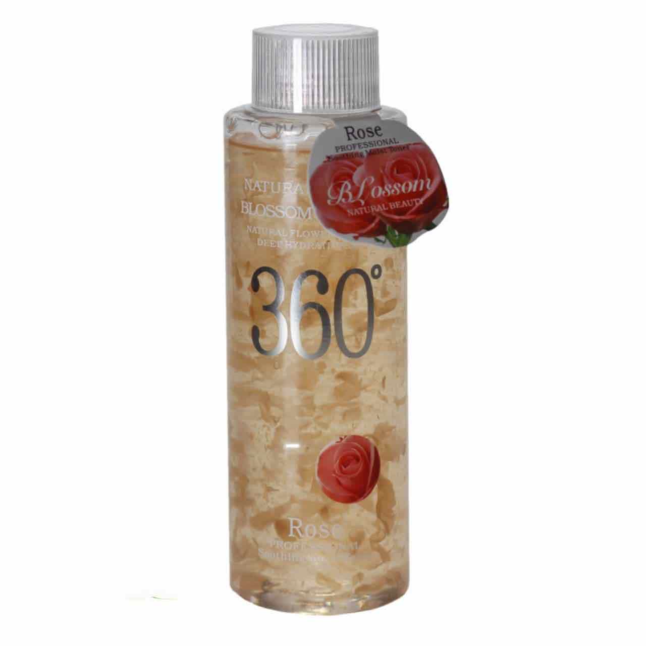 تونر پاک کننده آرایش صورت 360 مدل rose حجم 300 میلی لیتر