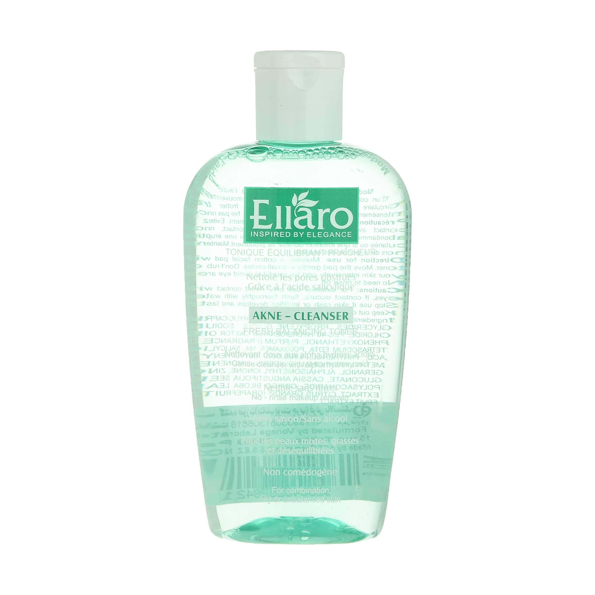 تونر پاک کننده صورت الارو مدل akne cleanser حجم 200 میلی لیتر