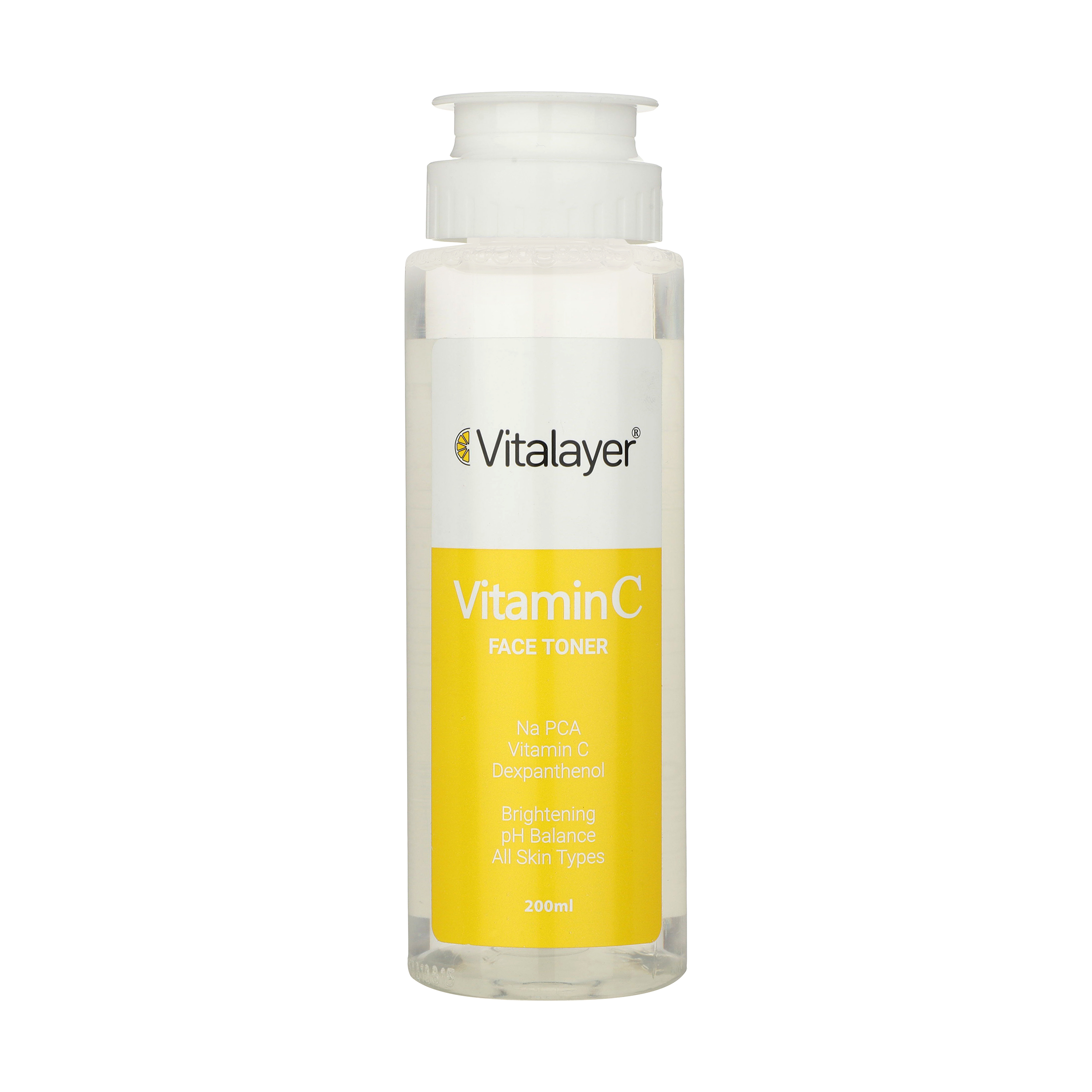 تونر پاک کننده صورت ویتالیر مدل vitamin c حجم 200 میلی لیتر
