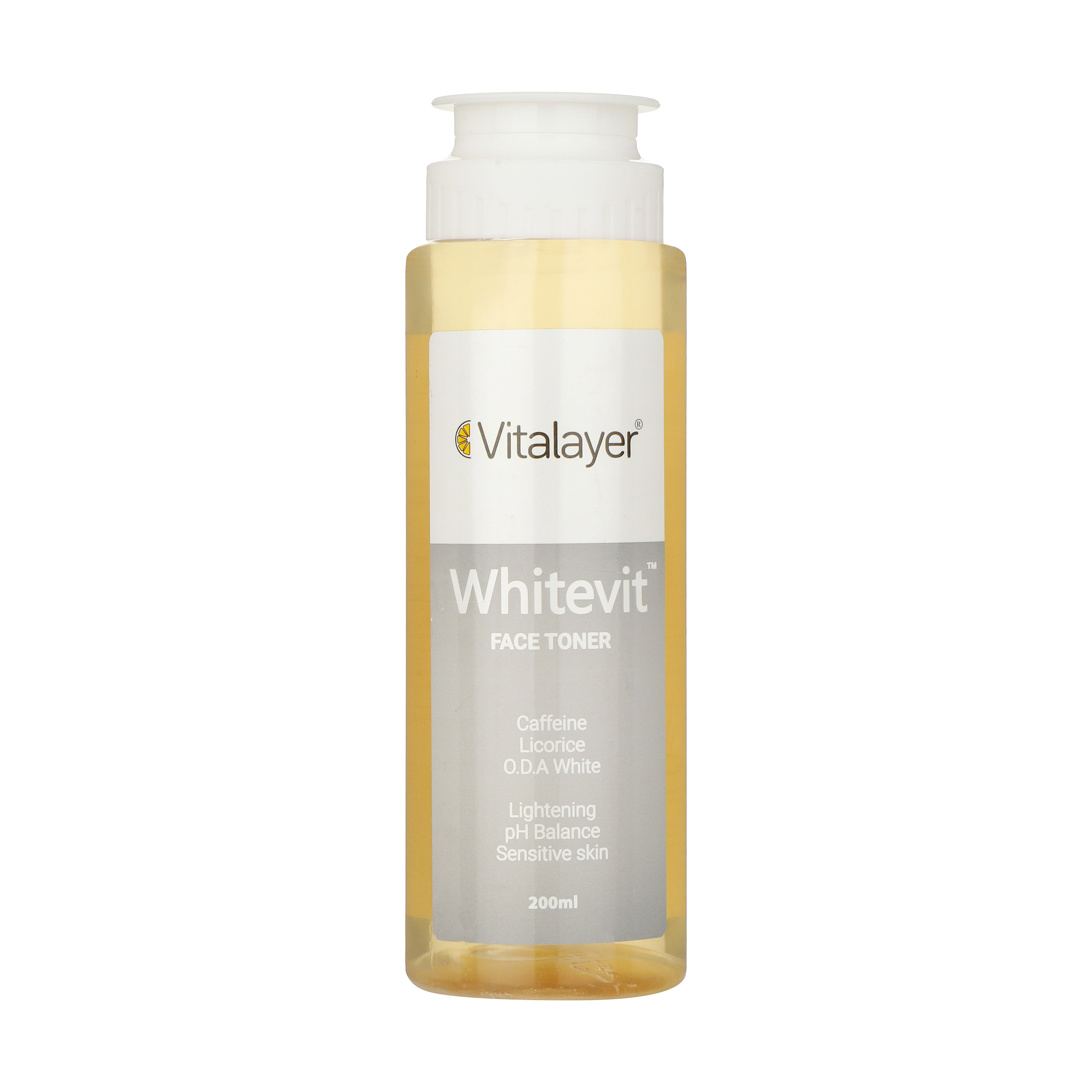 تونر پاک کننده صورت ویتالیر مدل whitevit حجم 200 میلی لیتر