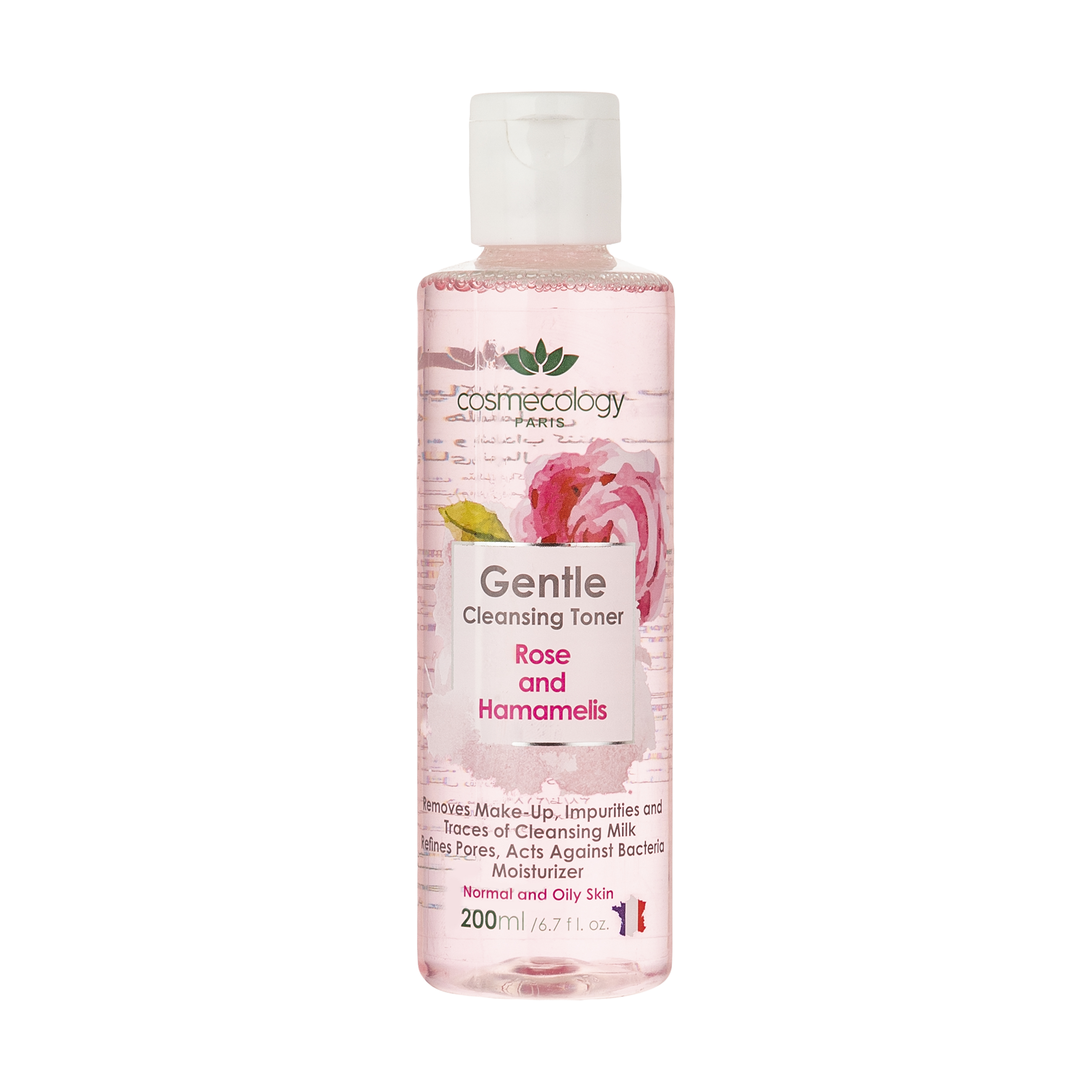 تونر پاک کننده صورت کاسمکولوژی مدل rose حجم 200 میلی لیتر