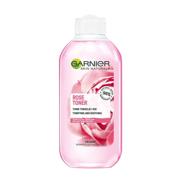 تونر پاک کننده صورت گارنیه مدل rose toner حجم 200 میلی لیتر