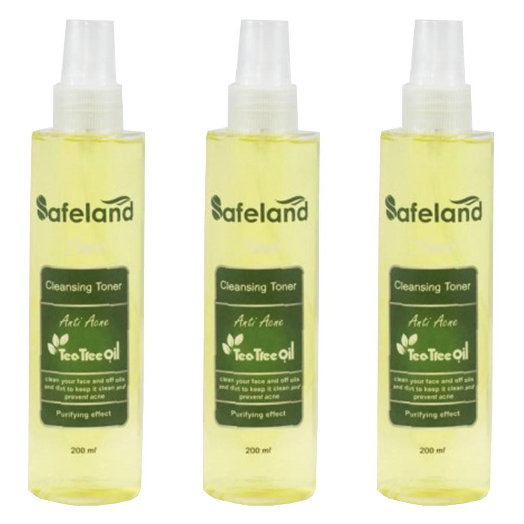 تونیک ضد جوش سیفلند مدل teo tree oil حجم 200 میلی لیتر بسته 3 عددی