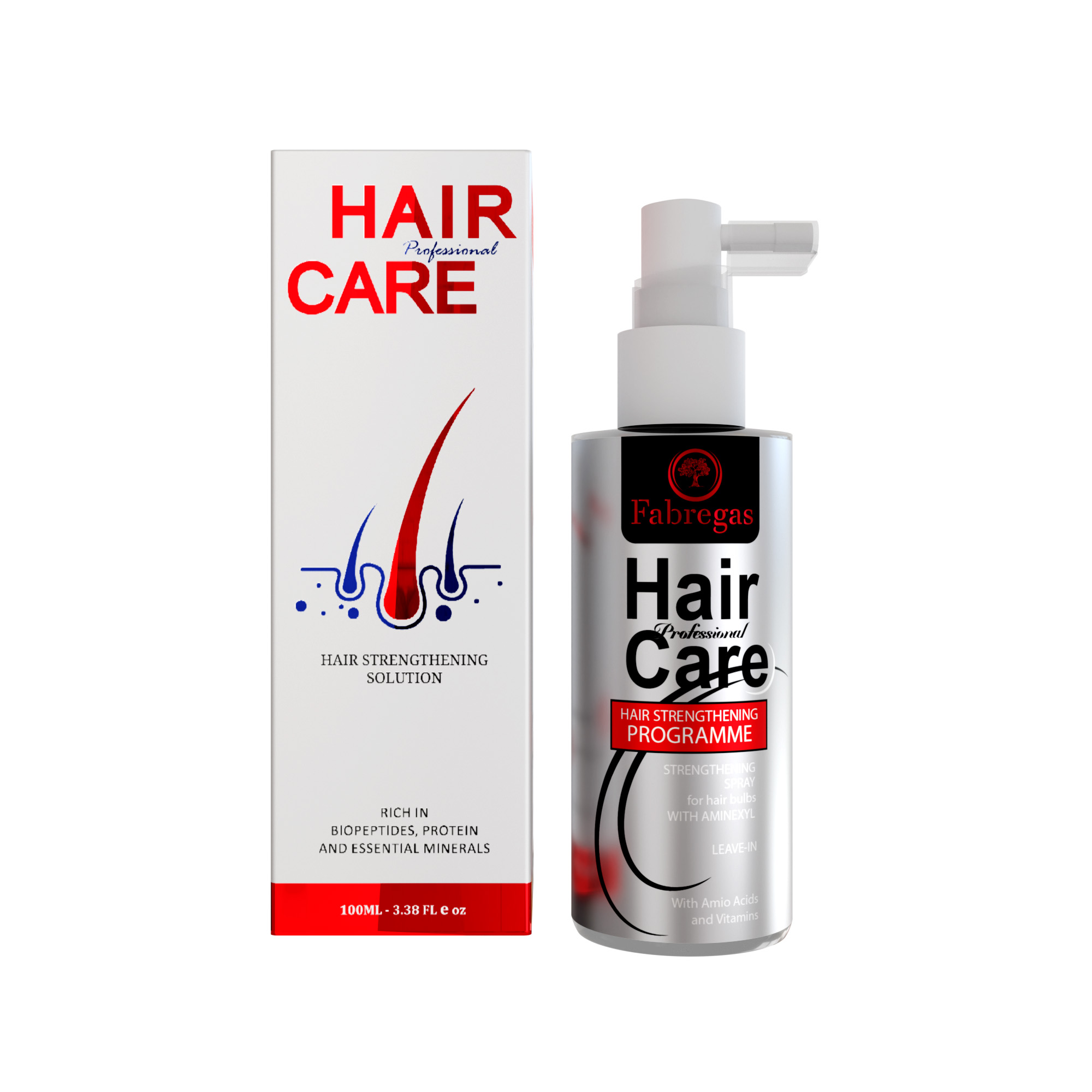 تونیک ضد ریزش و تقویت کننده مو فابریگاس مدل hair care حجم 100 میلی لیتر