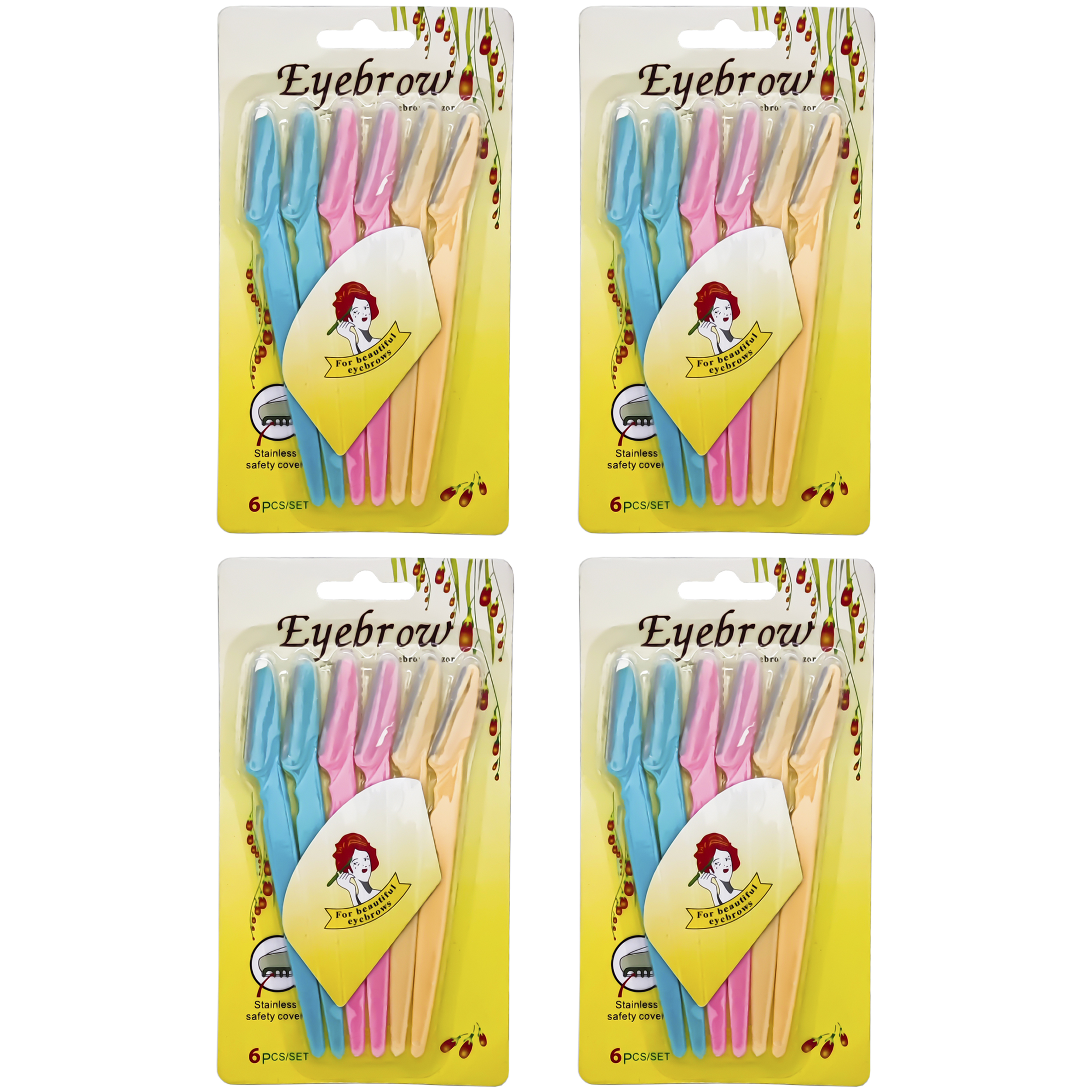 تیغ ابرو مدل e6 4 مجموعه 4 عددی