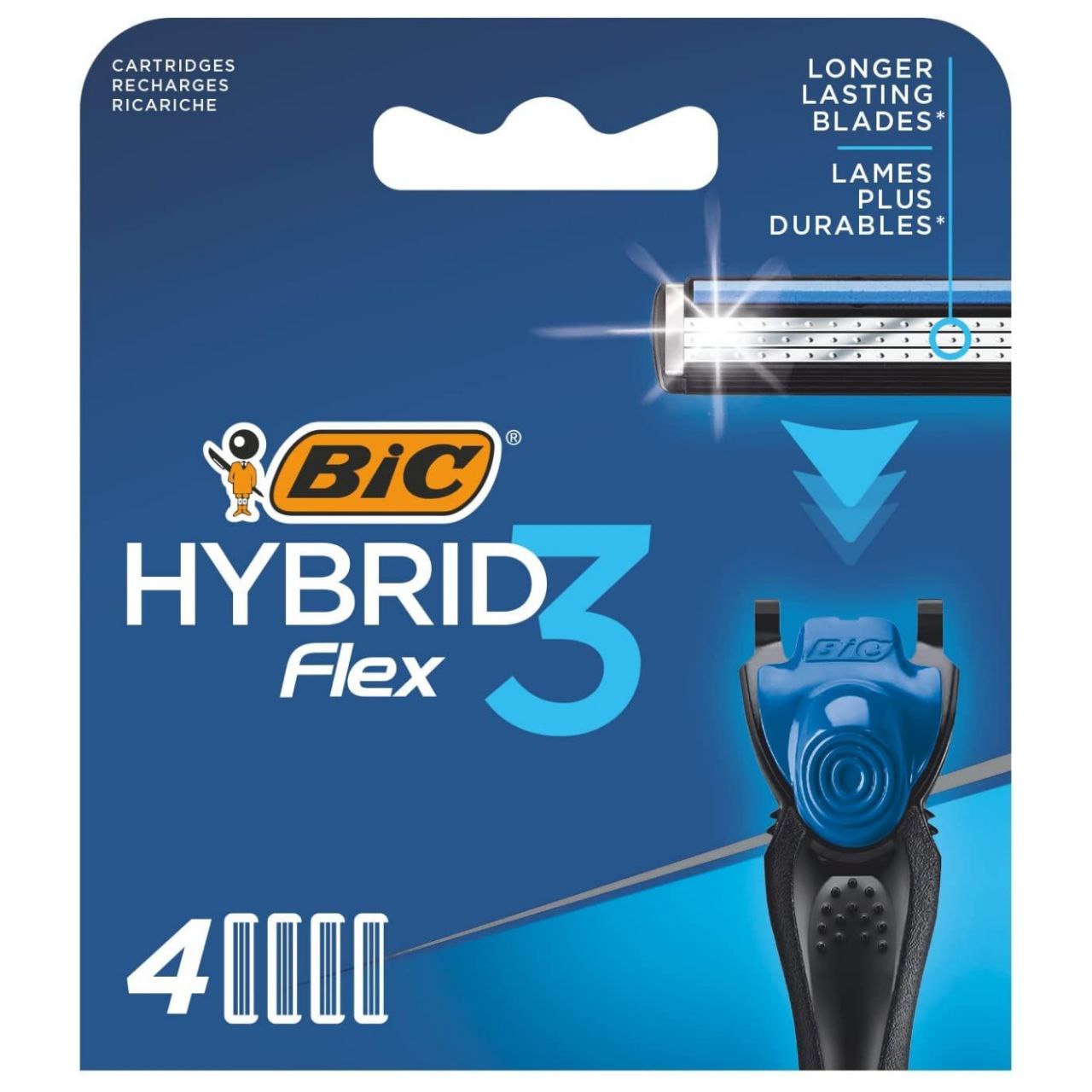 تیغ یدک بیک مدل hybrid 3 flex مجموعه 4 عددی
