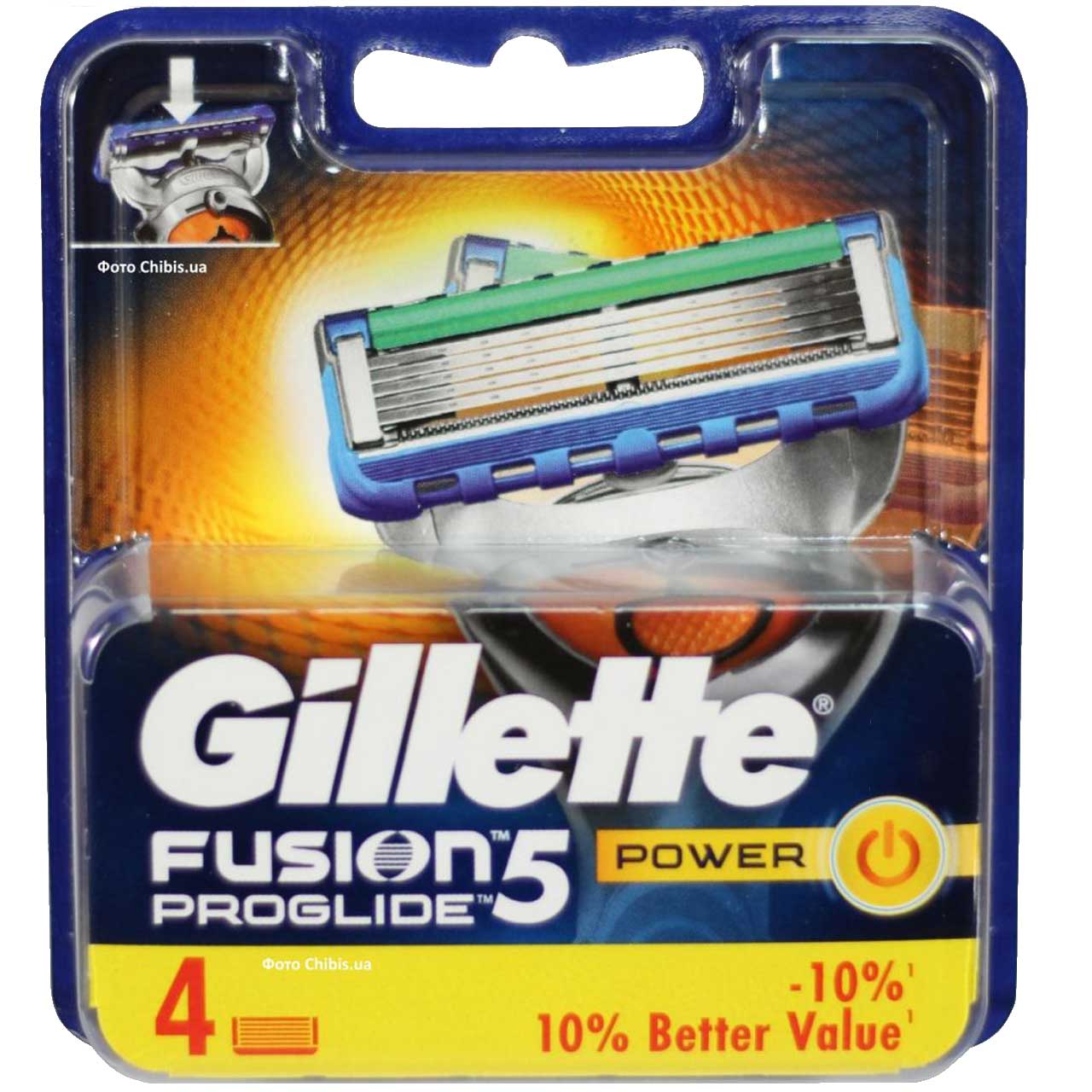تیغ یدک ژیلت مدل fusion proglide power 5 ‏بسته 4 عددی