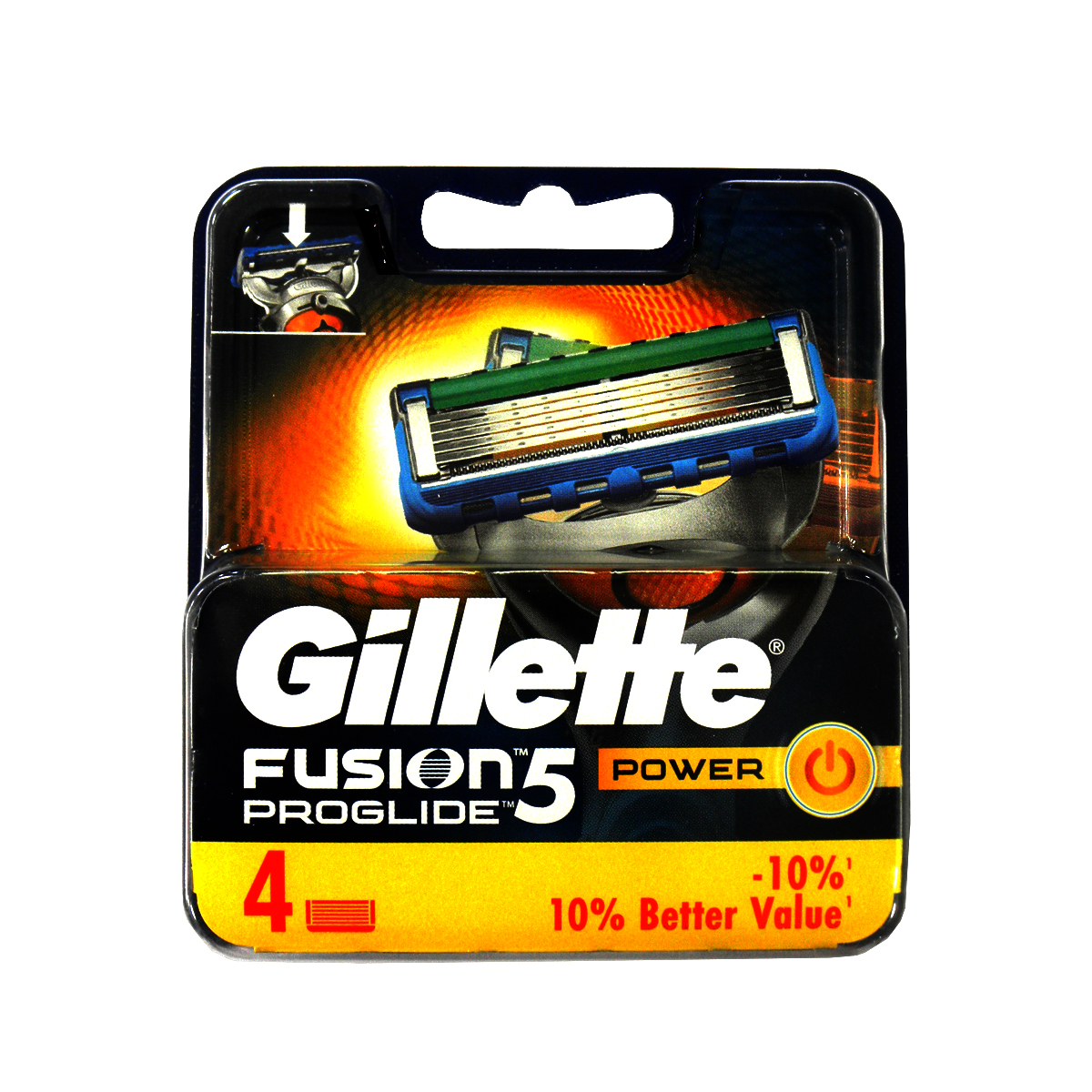تیغ یدک ژیلت مدل fusion proglide power‏ بسته 4 عددی