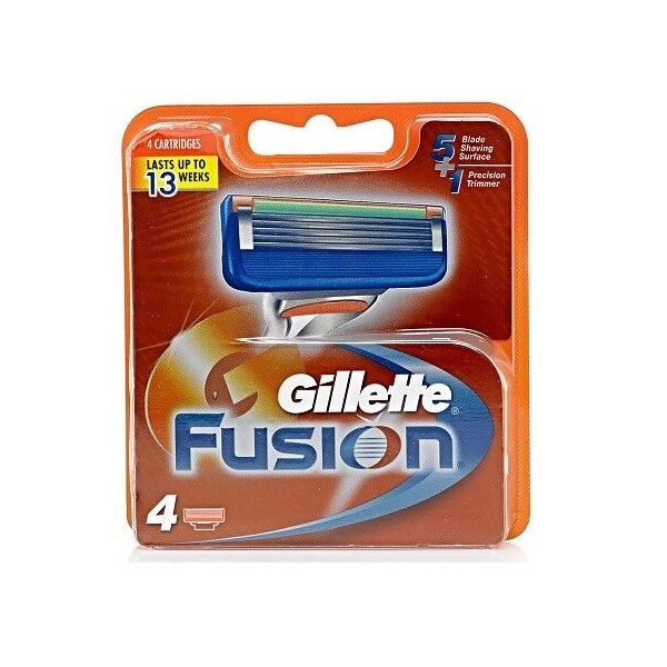 تیغ یدک ژیلت مدل fusion بسته 4 عددی