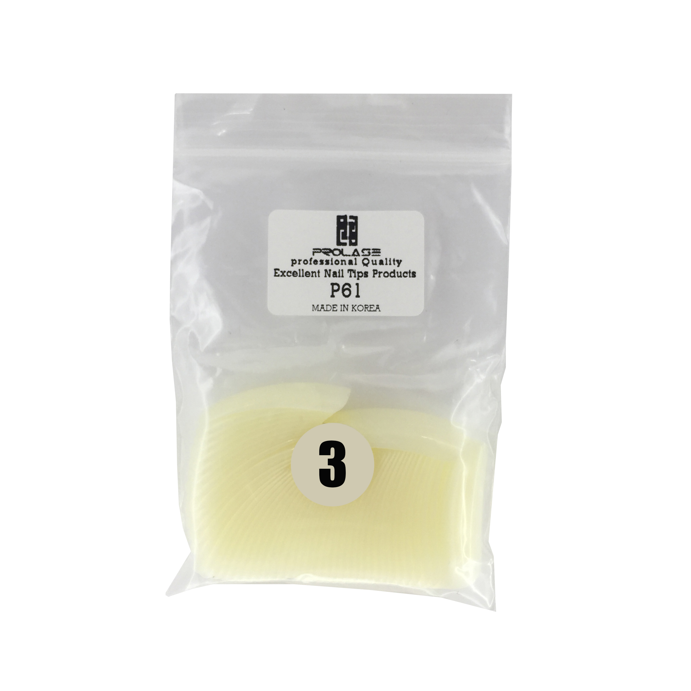 تیپ کاشت ناخن پرولایز شماره p61  3 بسته 50 عددی