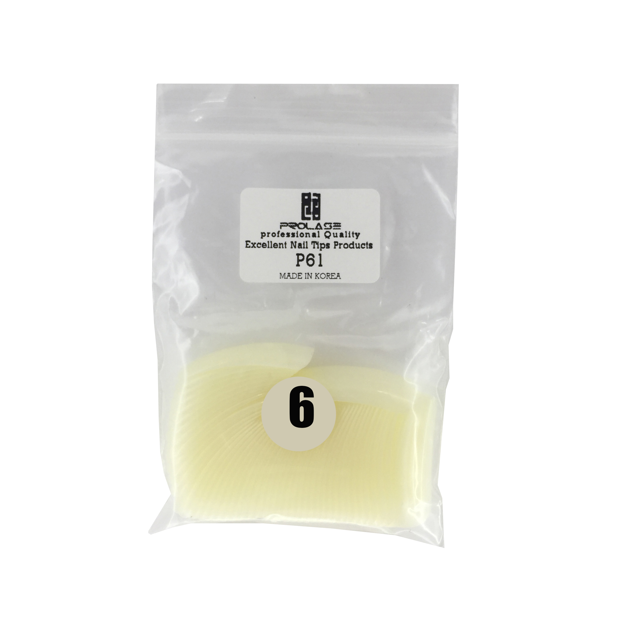 تیپ کاشت ناخن پرولایز شماره p61  6 بسته 50 عددی
