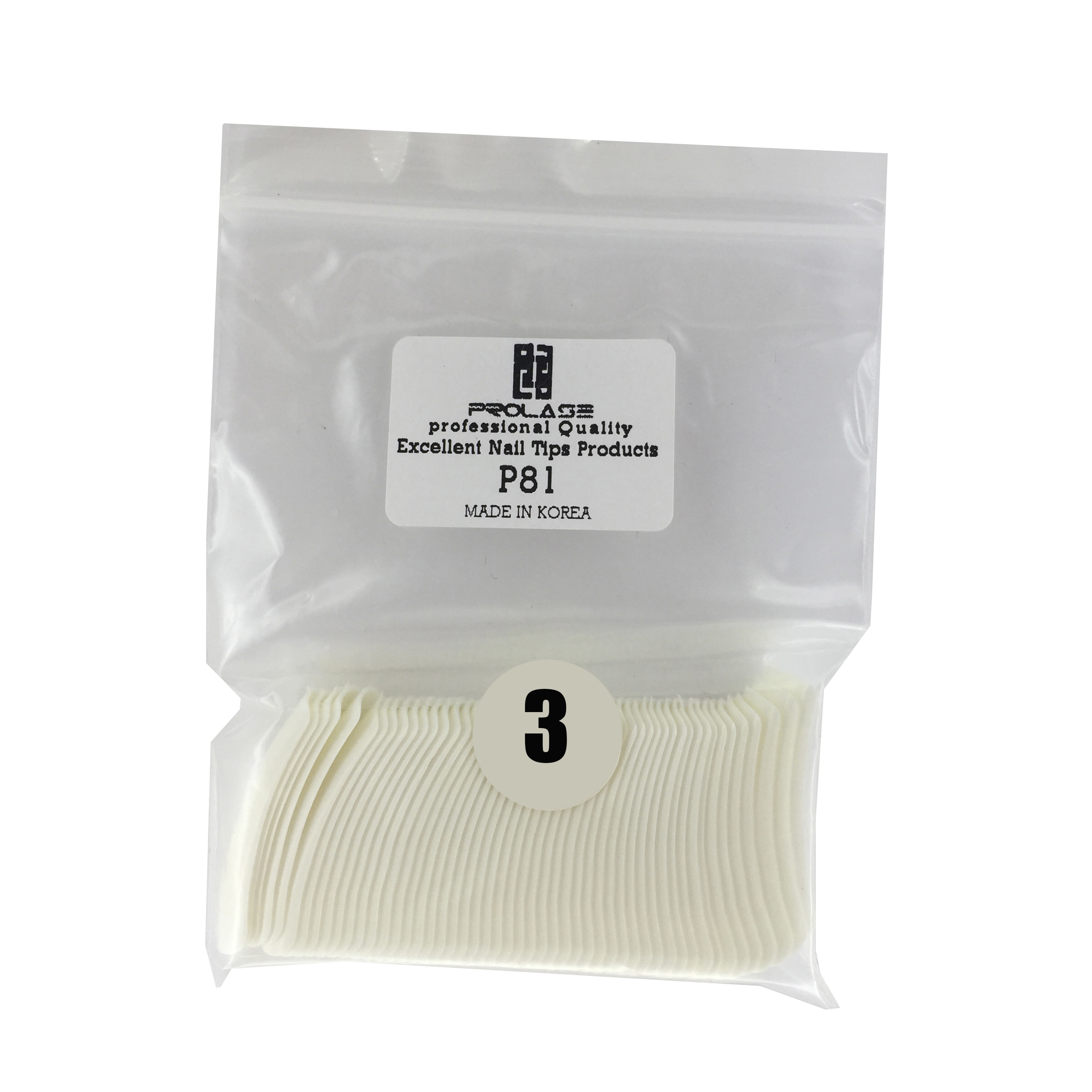 تیپ کاشت ناخن پرولایز شماره p81  3 بسته 50 عددی
