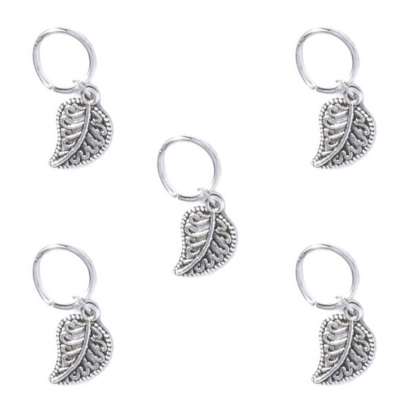حلقه تزیینی مو طرح برگ کد sl 01 بسته 5 عددی