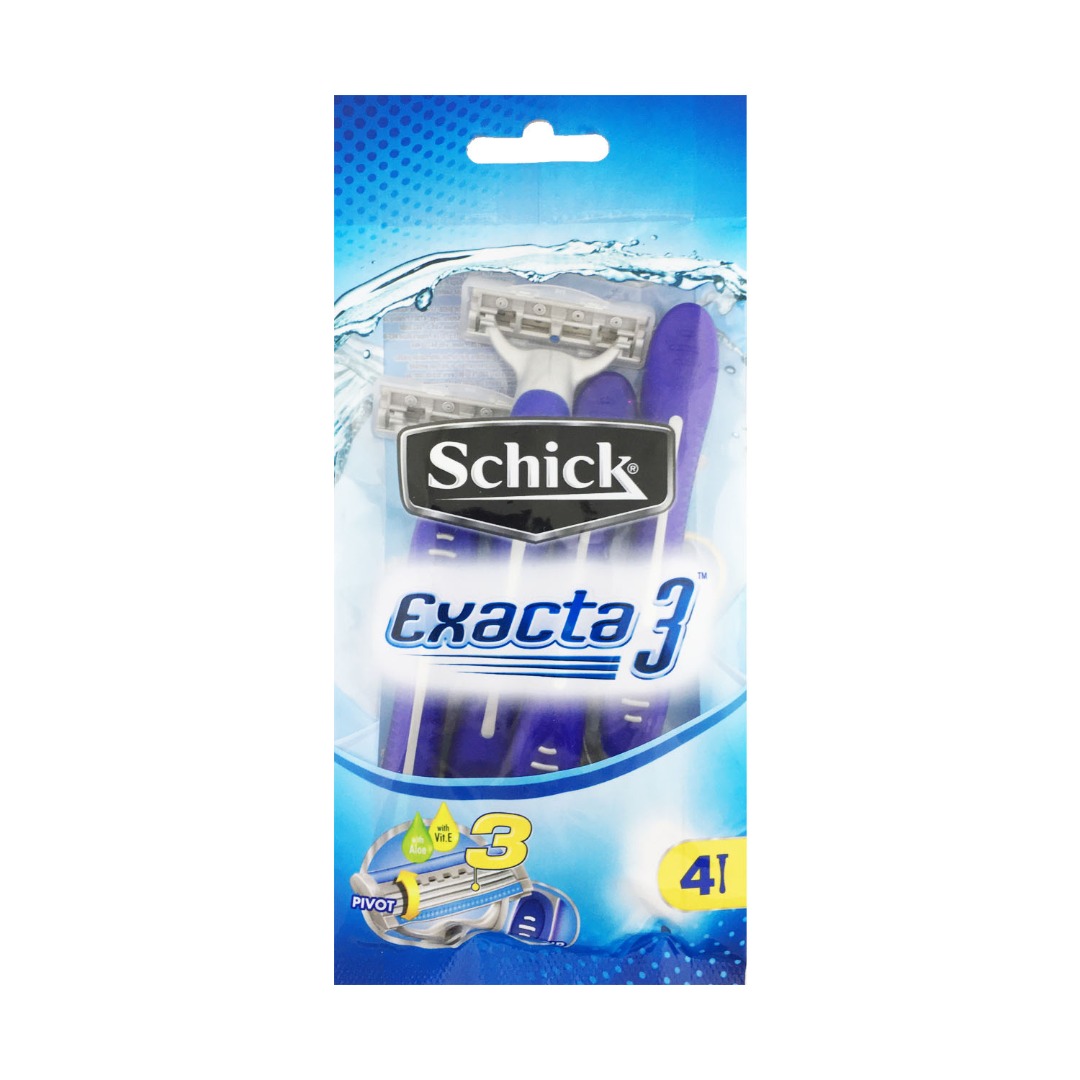 خود تراش شیک مدل exacta3 بسته 4 عددی