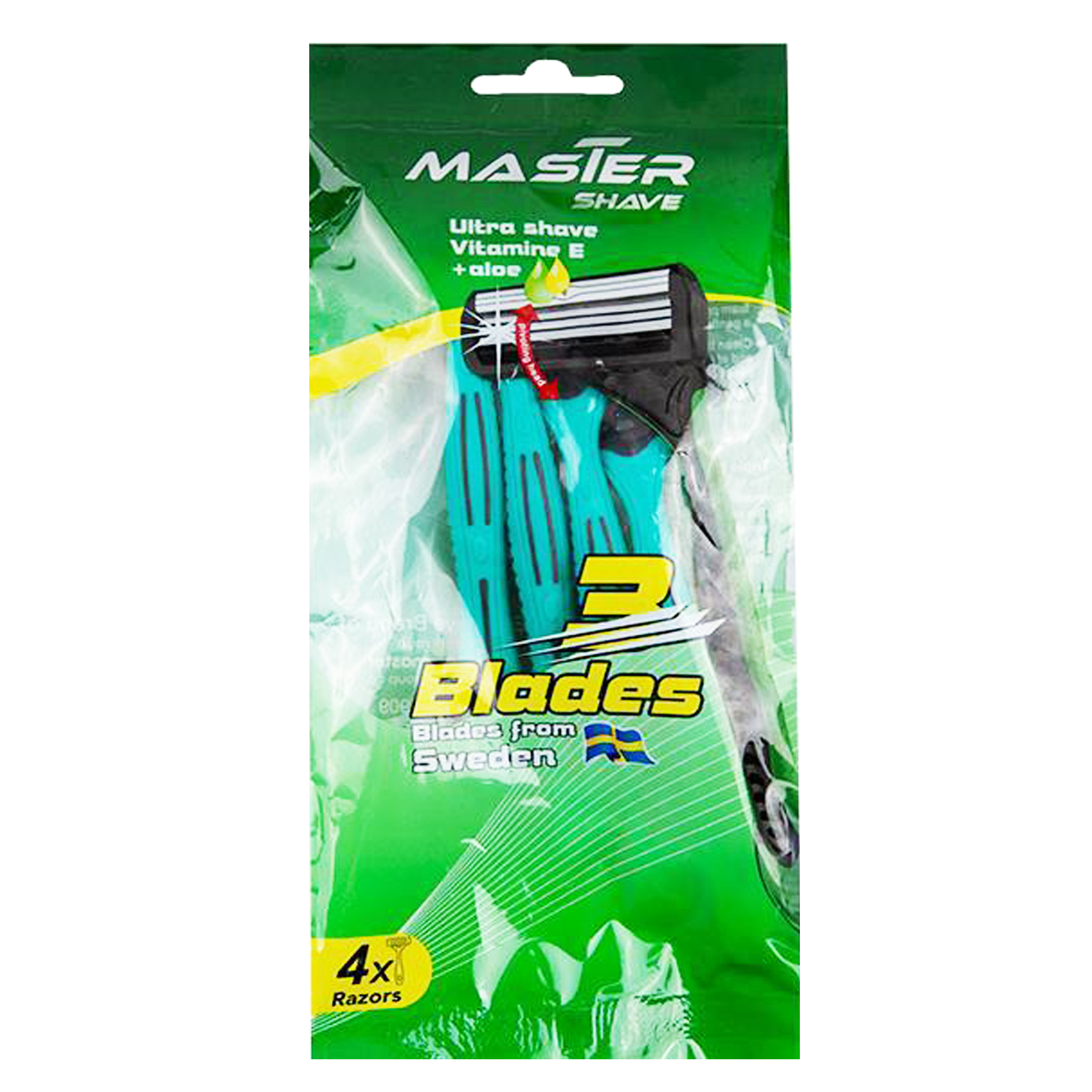 خود تراش مستر شیو مدل blades 3 کد g01 بسته 4 عددی