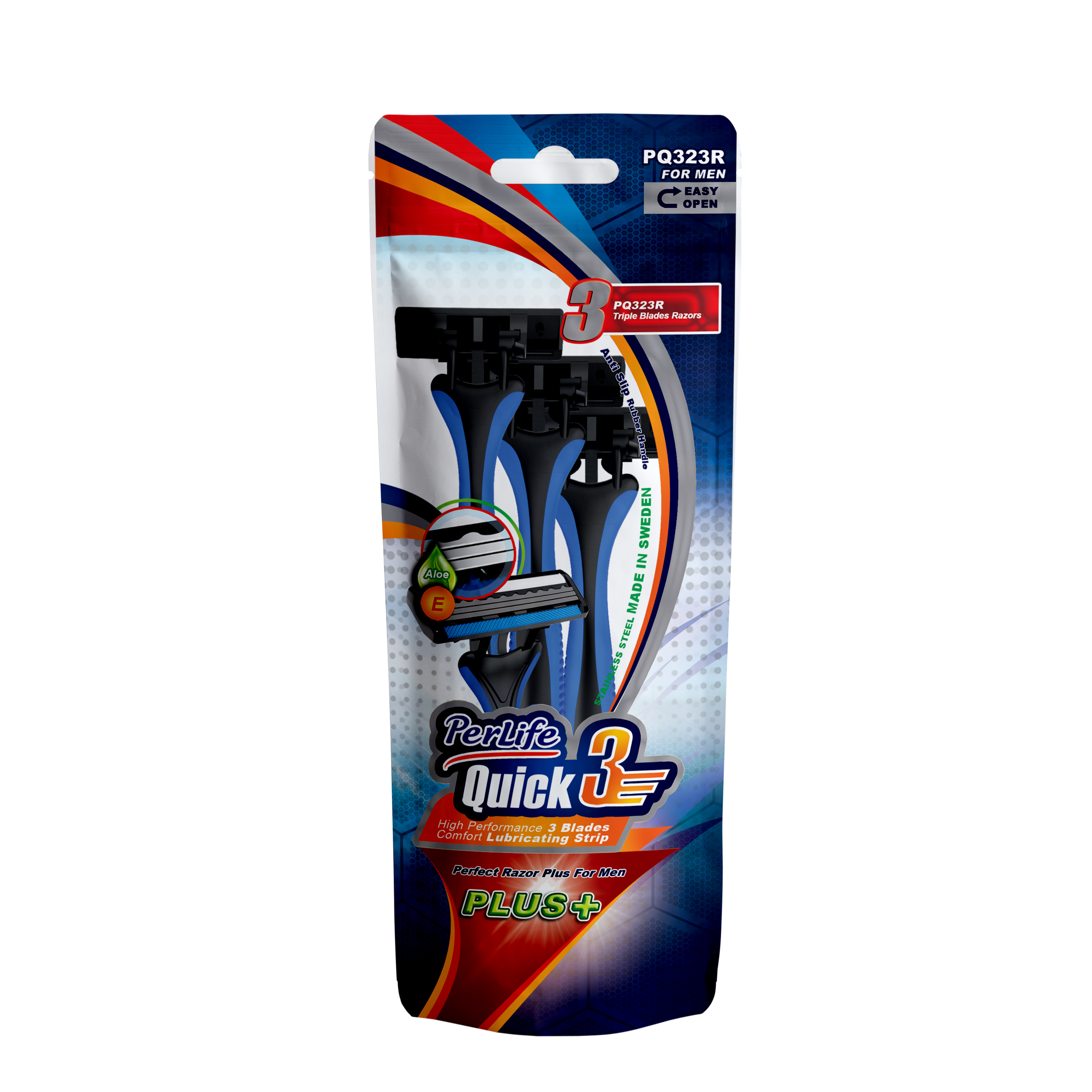 خود تراش پرلایف مدل quick3plus بسته 3 عددی