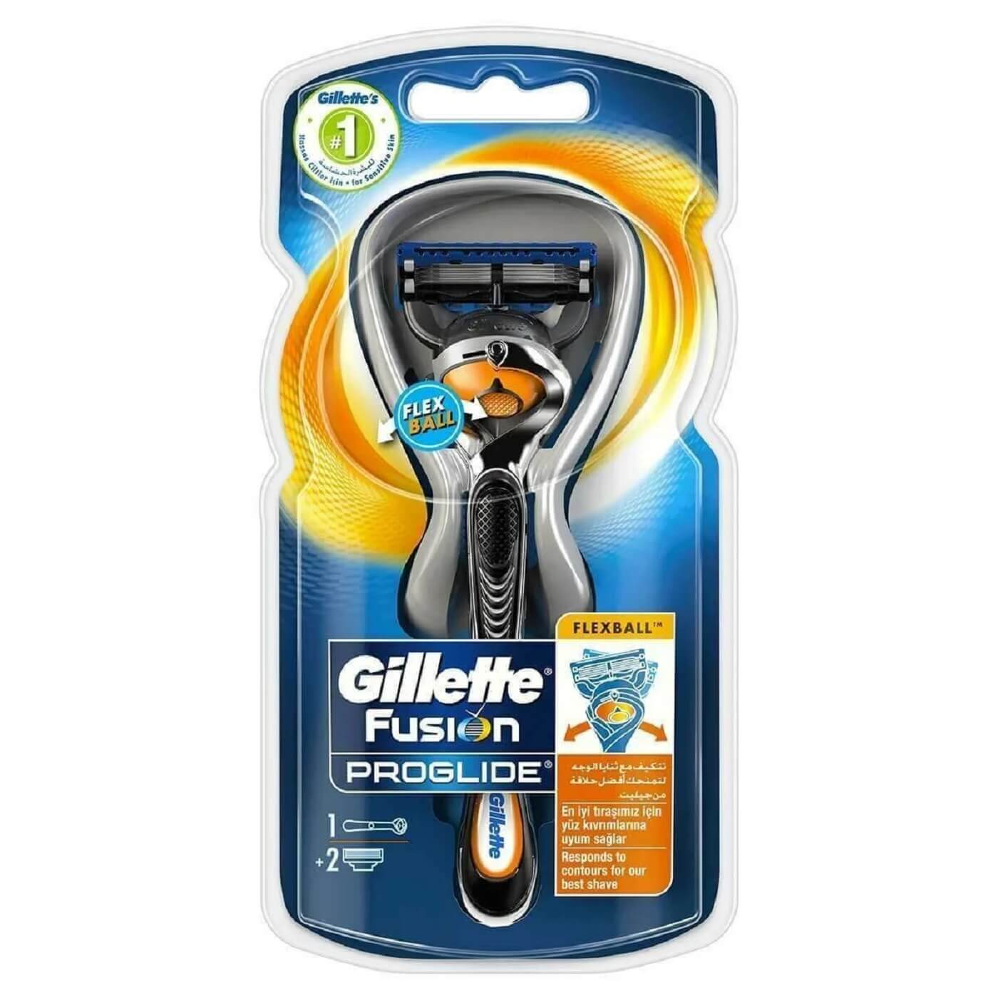 خود تراش ژیلت مدل fusion proglide flexball به همراه تیغ یدک
